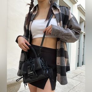 NEW STEVE MADDEN TAN PLAID SHACKET OG PRICE $79